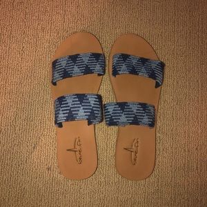 Bluefin Blue Two Strap Sandals